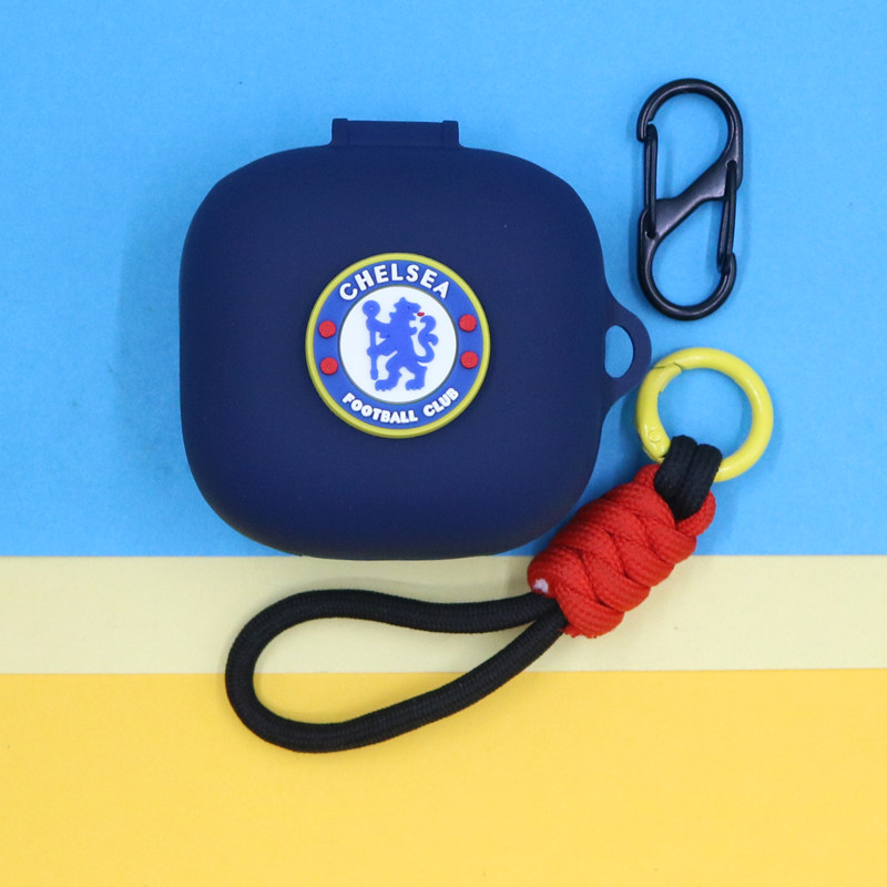 适用Beats Fit Pro蓝牙耳机保护套Beats Powerbeats Fit潮酷足球迷皇马切尔西AC国际米兰手绳挂饰硅胶软壳