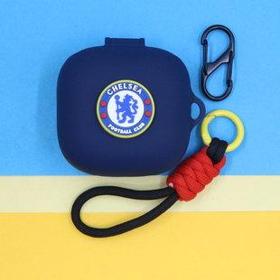 适用Beats Fit Pro蓝牙耳机保护套Beats Powerbeats Fit潮酷足球迷皇马切尔西AC国际米兰手绳挂饰硅胶软壳