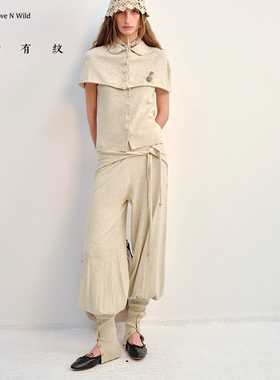 万物有纹｜INTHELI绵羊绒斗篷两件套马甲