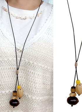 禅意中式菩提莲花手编项链