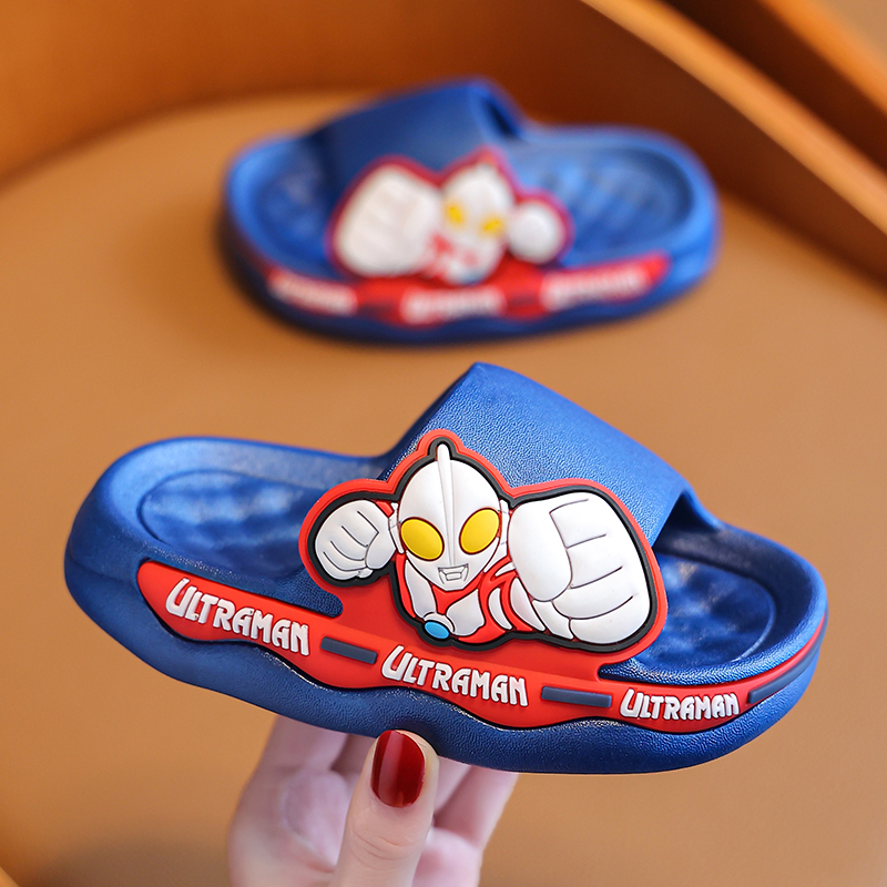儿童拖鞋夏季家居室内男童浴室洗澡防滑女宝宝亲子小孩奥特曼凉拖