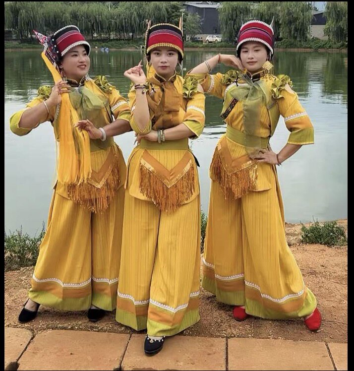 新款舞台装少数民族服饰撒尼族套装舞蹈服装舞台演出服阿诗玛服装