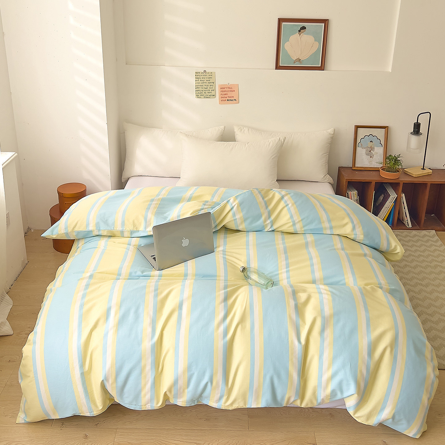 格子条纹全棉被套男生纯棉斜纹被罩单双人150*200*230*180*220