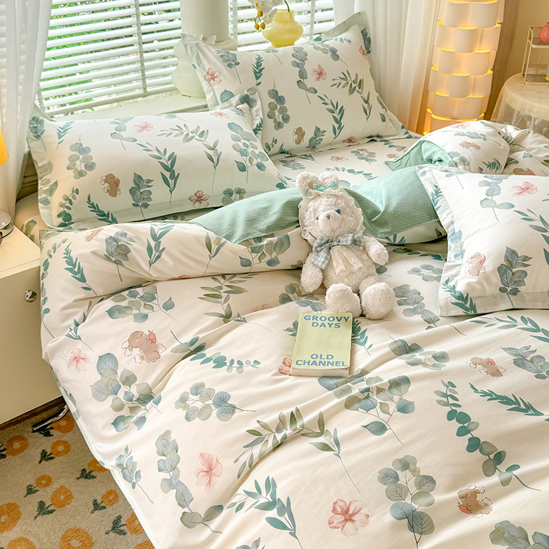 定制全棉碎花床笠四件套榻榻米床套1.2x1.35x1.5x1.9x1.8x2x2.2米