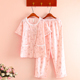 吸汗透气全棉斜纹布家居服套装 小碎花100%纯棉布睡衣女夏短袖 长裤