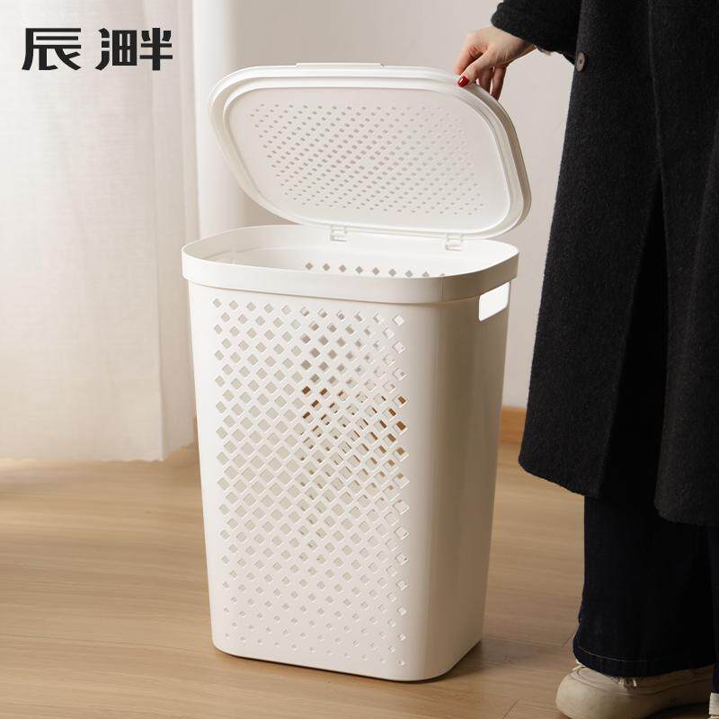 大号日式手提款带盖脏衣篮