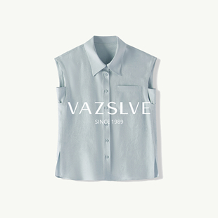 VAZSLVE 衬衫 全新奢品 醋酸凉感宽松小飞袖 5XS2073 捡漏时尚