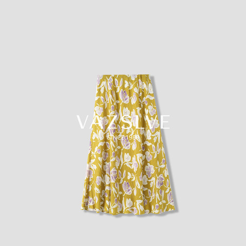 【VAZSLVE/全新奢品】捡漏精致度假风碎花A字半身裙-6XLLH1014