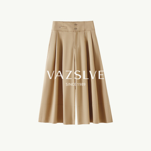 【VAZSLVE/全新奢品】捡漏休闲高腰宽松百搭垂感裙裤-5XK6228