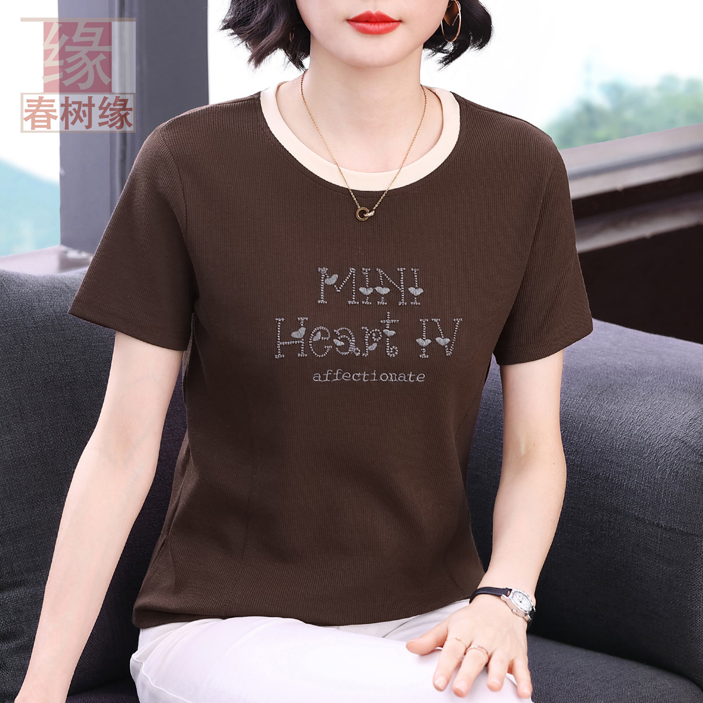 春树缘正品纯棉短袖T恤女