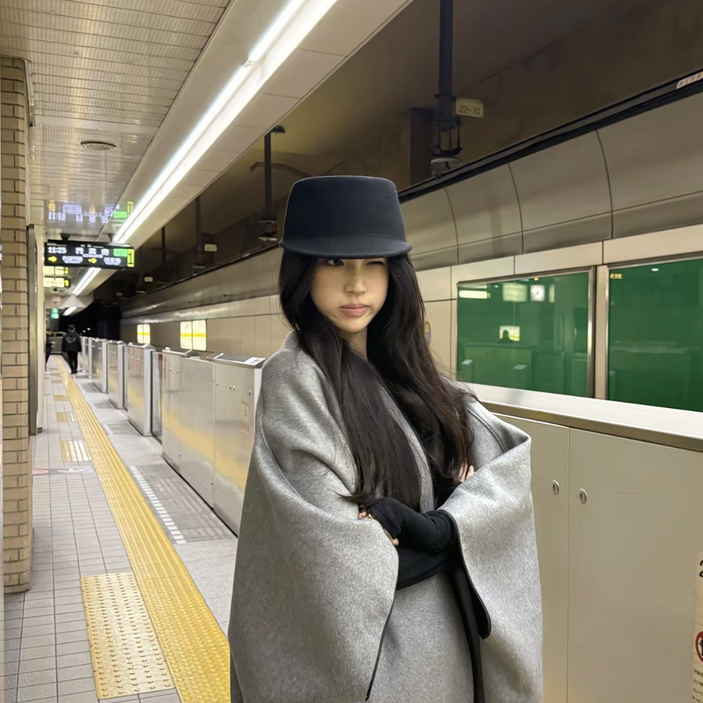 秋冬新款羊毛呢骑士帽子女韩版凹顶海军帽英伦时尚百搭马术帽礼帽