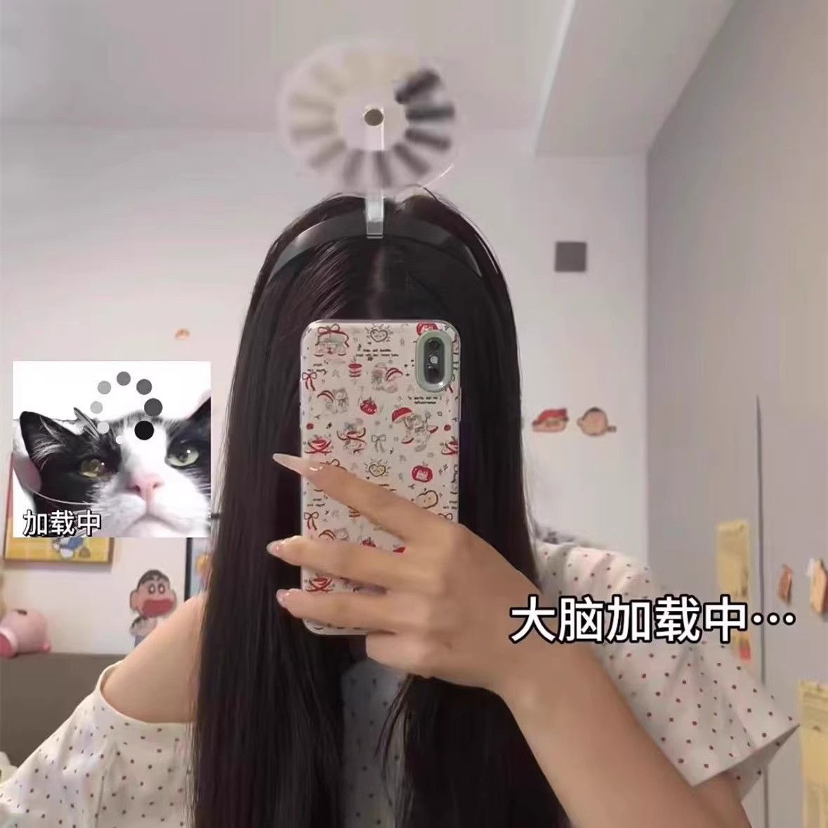 用脑过度大脑宕机~正在加载中搞怪发箍送朋友抽象头饰