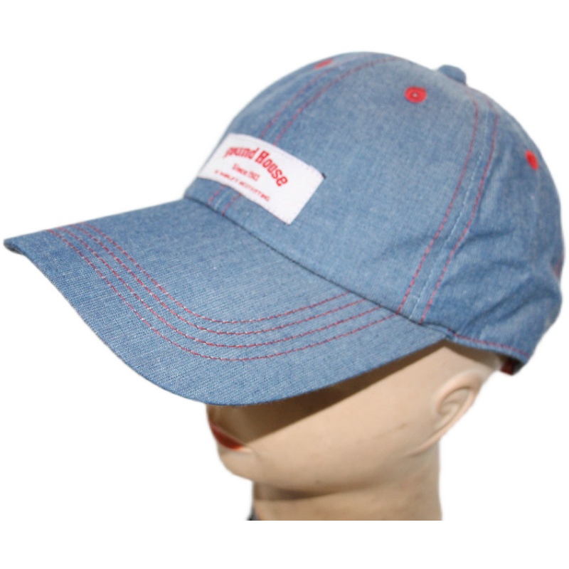 韩版日系棉麻贴布绣男女棒球帽