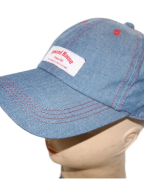 帽子大王M1292韩版日系棉麻混纺贴布绣男女棒球帽秋季v7外贸