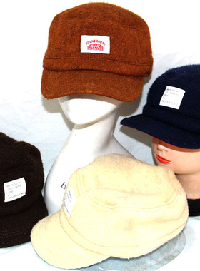 帽子大王信誉M-791韩版混纺针织绒布大头平顶男女帽外贸v7