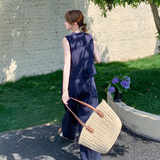 超火通勤穿搭马甲配阔腿裤套装女夏2025年新款高级感两件套职业装，商品下架区，淑塔可可