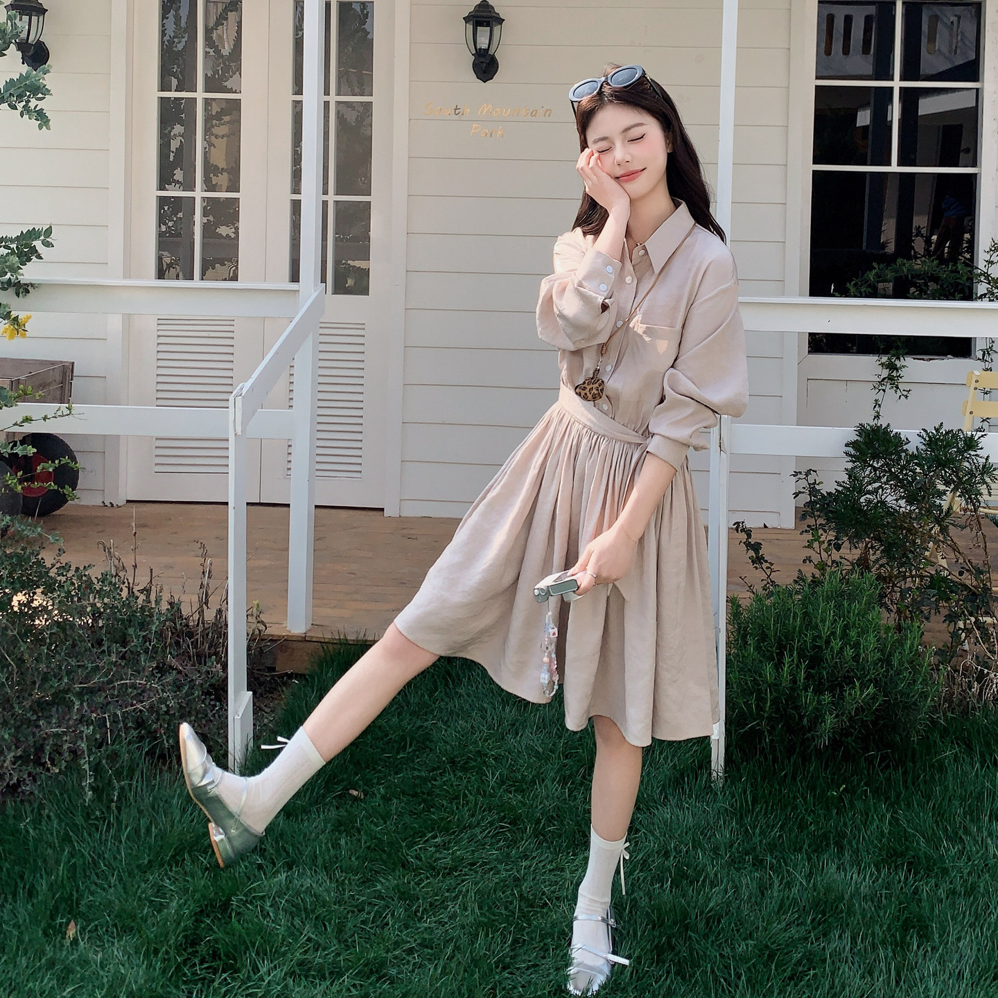 26年春季新款亮丝面料连衣裙151-1618-P140-K228，女装连衣裙，淑塔可可