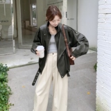 【新款现货】荔枝纹蛋白皮夹克151-1576-P185-K268，女装皮衣，淑塔可可