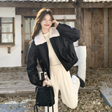 新款151-15107-P275-K418毛领皮衣羽绒服90绒内胆，女装派克服，淑塔可可