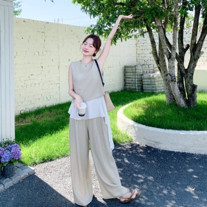 夏季新款拼接背心+阔腿裤两件套2B203-1656-P175-K278图片