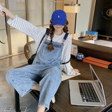 新款18号出货，牛仔背带裤151-1239-P105-K158,条纹套装P145-K218，女装牛仔裤，淑塔可可