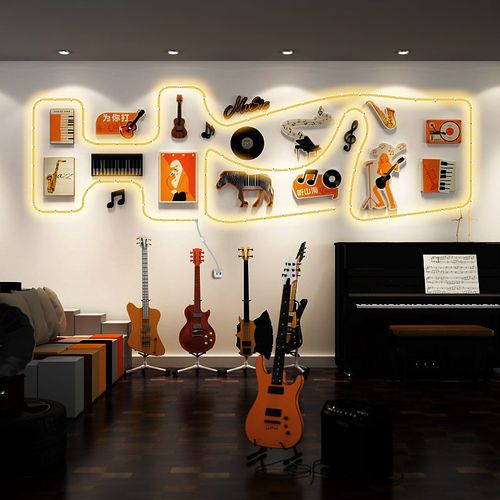 LED发光贴画音乐教室潮流装饰画