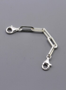925银链条diy宽4.5mm长十字