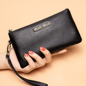 超薄时尚 真皮手拿包女钱包长款 2025新款 手包零钱包软皮小包手抓包
