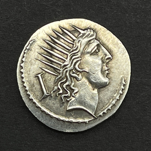 复古纯银罗马古币项链太阳神索尔赫利俄斯欧美饰品日月星手工吊坠