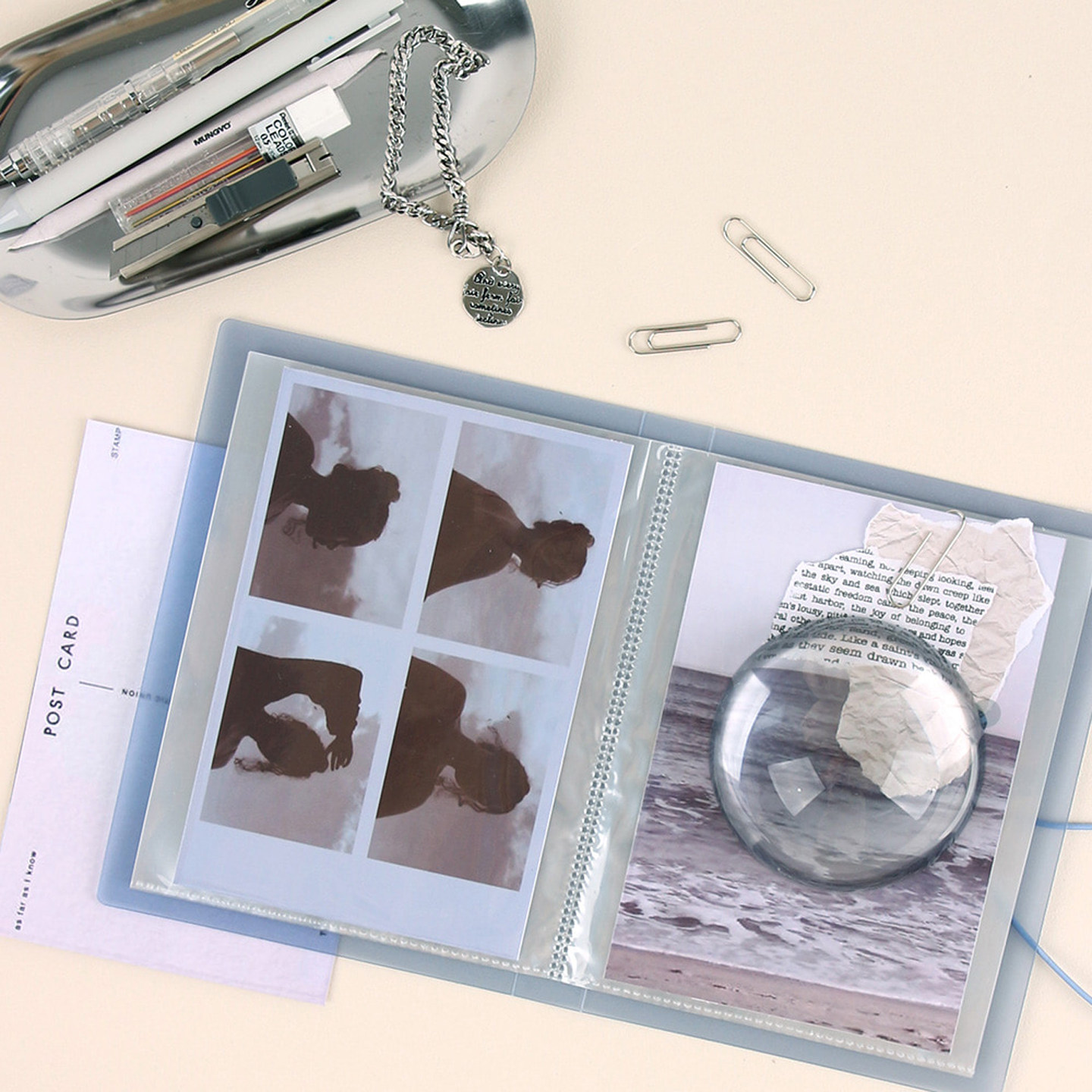 韩国wannathis纯色相片收纳6寸弹力绑带明信片贴纸多功能收纳相册