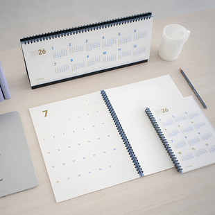 韩国FULL经典 简约商务2026年月周计划日程本ins大笔记本记事本子