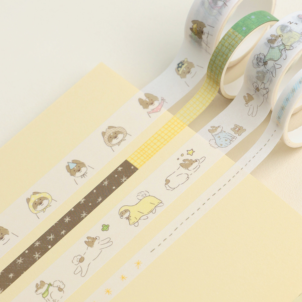 韩国wannathis狗狗日常纸胶带