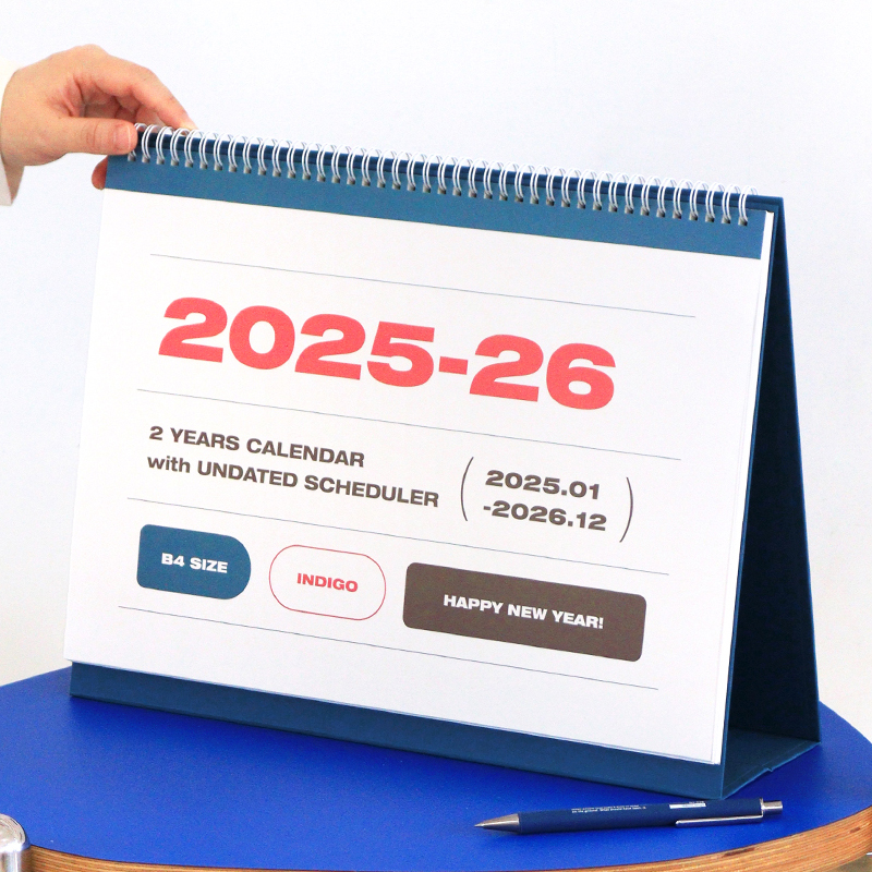 韩国indigo大台历B4月历2025-26