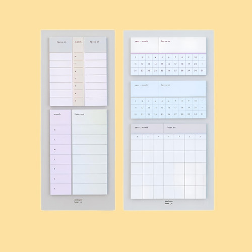 韩国月周计划日程便利贴便签贴