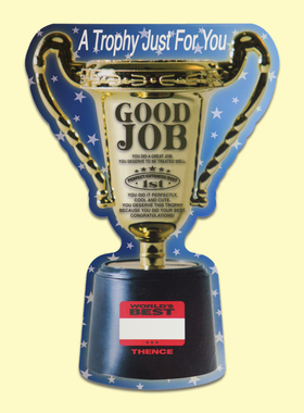 韩国thence奖杯形贺卡套装学习鼓励工作奖励卡恭贺祝贺卡