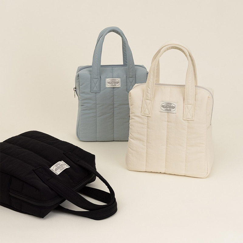 livework方形简约纯色韩系手提包