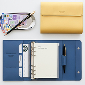 funnymade韩国皮面搭扣活页手账时间管理万年周计划日程本手帐A6