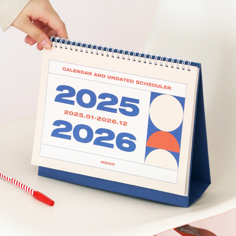 indigo两年用双面日程记事台历