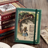 7321复古爱丽丝万年历日记本日计划日程本记事本硬面绑带手帐本子