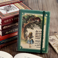 7321复古爱丽丝万年历日记本日计划日程本记事本硬面绑带手帐本子