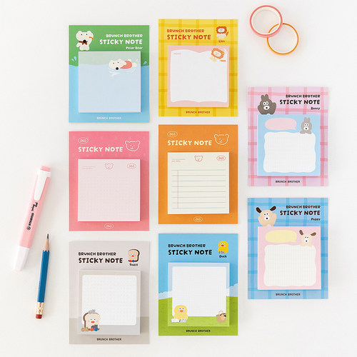 romane可粘卡通便签贴留言记事本