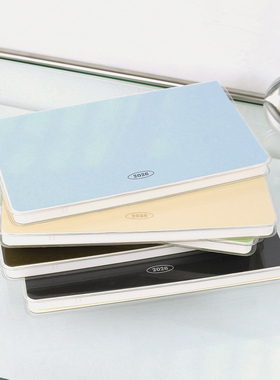 韩国paperian横款月计划本2026小巧便携日程本胶套办公学习记录本