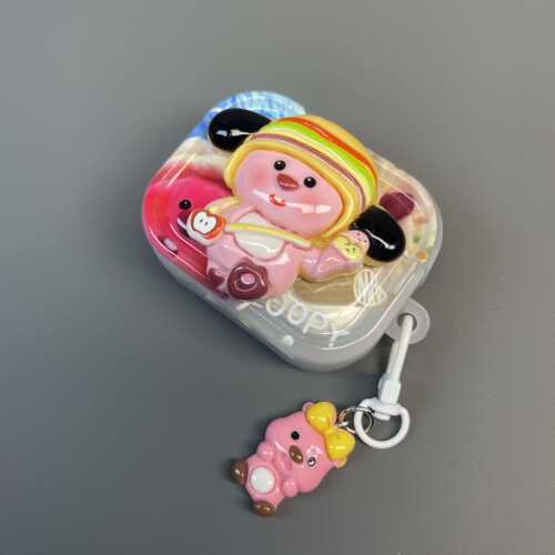 立体可爱网红loopy适用airpods4耳机壳苹果airpodspro2保护套airpodspro3无线蓝牙耳机套airpods3代5代