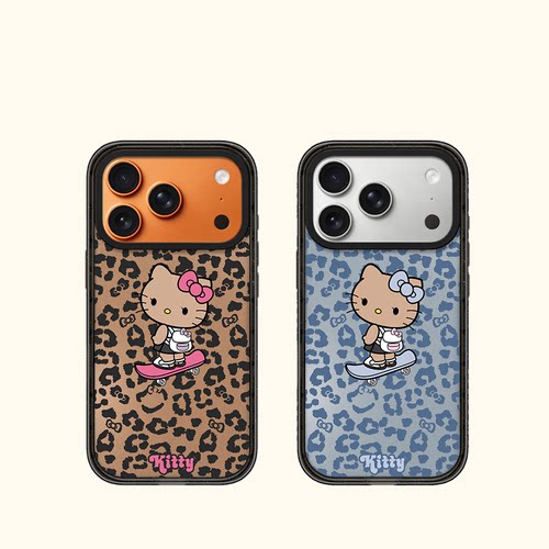 C家滑板豹纹Kitty猫适用iphone17手机壳16promax苹果15pro透明MagSafe磁吸14plus明星同款13日韩12甜酷少女