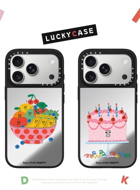 CASETIFIY联名Tess Smith-Roberts涂鸦美食适用iphone17手机壳16promax苹果15pro镜面MagSafe磁吸14plus/13