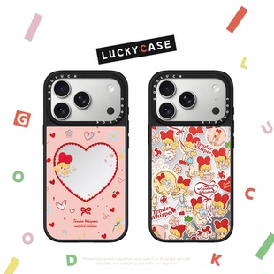 CASETIFIY联名可爱捧花少女适用iphone17手机壳16promax苹果15pro镜面MagSafe磁吸14plus卡通13日韩ins趣味12