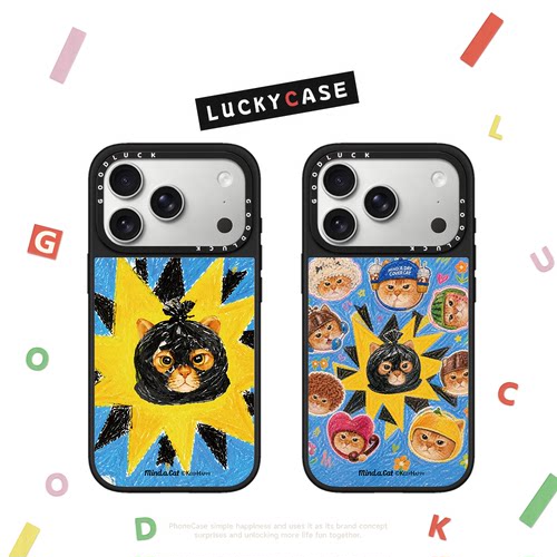 C家恶搞mindaday猫咪合集适用iphone17手机壳16promax苹果18pro镜面MagSafe磁吸15plus趣味14个性13情侣12
