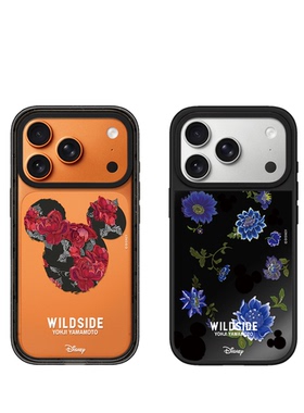 CASETIFIY联名特别版WILDSIDE潮牌米奇头适用iphone17手机壳16promax苹果15pro透明MagSafe磁吸14plus花卉13