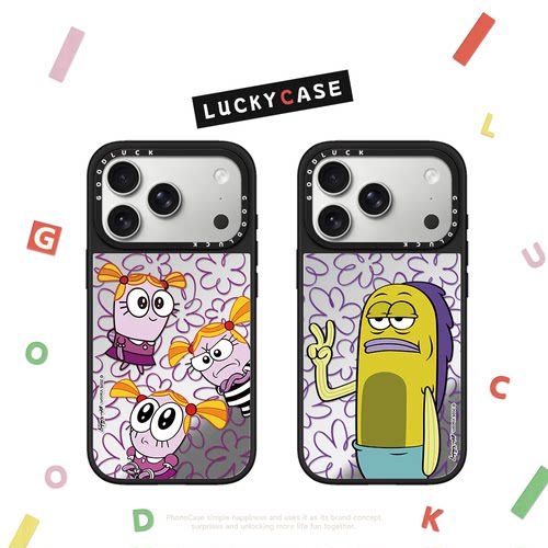 C家比奇堡的居民联名丑鱼体面微笑适用iphone17手机壳16promax苹果18pro镜面MagSafe磁吸15plus搞怪14趣味13