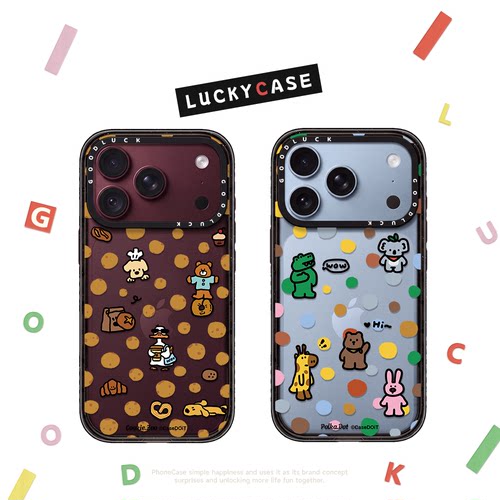 C家彩色波点动物园适用iphone17手机壳16promax苹果18pro透明MagSafe磁吸15plus趣味14卡通13情侣男女12可爱